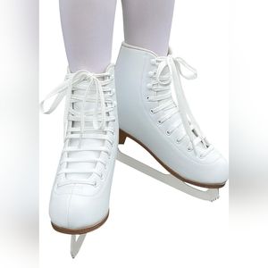 Gliti Ice Skates Womens/Girls Ice Figure Skates, Size 8, White
